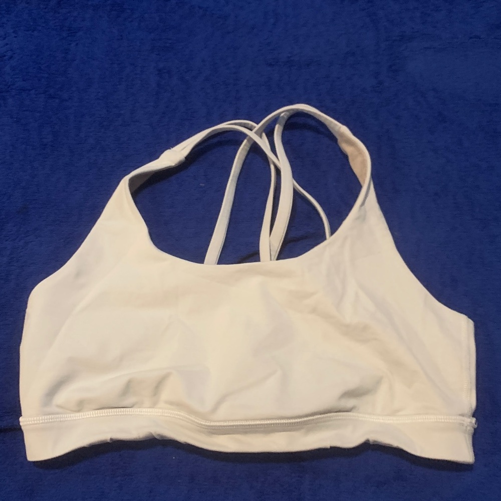 Lululemon white Sports Bra 8